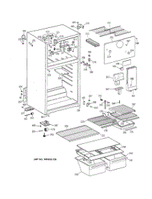 02 - Cabinet parts for Ge Refrigerator TBG16DAZCRAD from AppliancePartsPros.com