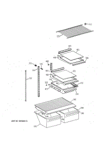 04 - Shelf Parts parts for Ge Refrigerator TBI18JIXMRWW from AppliancePartsPros.com