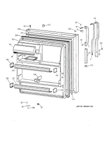 02 - Fresh Food Door parts for Ge Refrigerator TBG18JAYJRWW from AppliancePartsPros.com