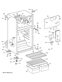 02 - Cabinet parts for Ge Refrigerator TBX16SAYCRWH from AppliancePartsPros.com