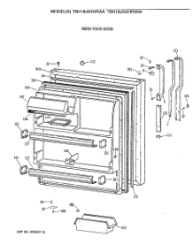 02 - Fresh Food Door parts for Ge Refrigerator TBH18JAXHRAA from AppliancePartsPros.com
