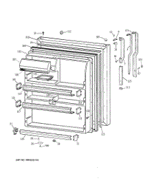 02 - Fresh Food Door parts for Ge Refrigerator TBT21JAXTRWW from AppliancePartsPros.com