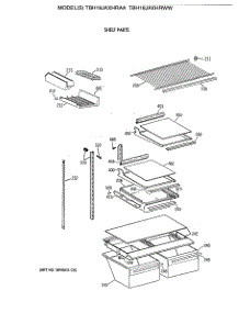 04 - Shelf Parts parts for Ge Refrigerator TBH18JAXHRWW from AppliancePartsPros.com