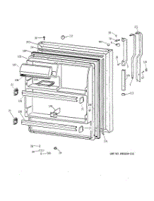 02 - Fresh Food Door parts for Ge Refrigerator TBH18DAXURAA from AppliancePartsPros.com