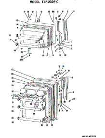 Doors parts for Ge Refrigerator TBF23DFC from AppliancePartsPros.com