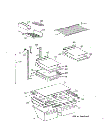 04 - Shelf Parts parts for Ge Refrigerator TBK21JAXERWW from AppliancePartsPros.com