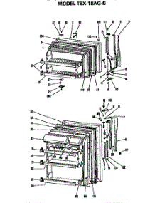 Doors parts for Ge Refrigerator TBX18AGB from AppliancePartsPros.com