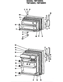 Doors parts for Ge Refrigerator TBF16SKB from AppliancePartsPros.com