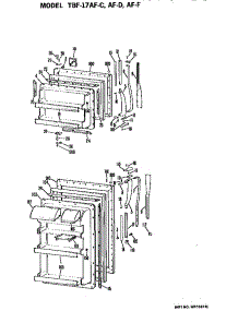 Doors parts for Ge Refrigerator TBF17AFC from AppliancePartsPros.com