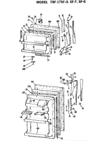 Doors parts for Ge Refrigerator TBF17SFG from AppliancePartsPros.com