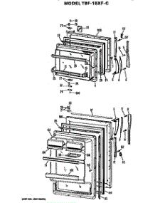 Doors parts for Ge Refrigerator TBF15XFC from AppliancePartsPros.com