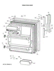02 - Fresh Food Door parts for Ge Refrigerator TBE18DASSRWH from AppliancePartsPros.com