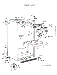 03 - Cabinet Parts parts for Ge Refrigerator TBE18DASSRWH from AppliancePartsPros.com