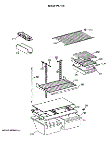 04 - Shelf Parts parts for Ge Refrigerator TBE18DASSRWH from AppliancePartsPros.com