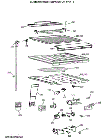 05 - Compartment Separator Parts parts for Ge Refrigerator TBE18DASSRWH from AppliancePartsPros.com