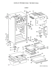 03 - Cabinet parts for Ge Refrigerator TBE18NAYCRWH from AppliancePartsPros.com