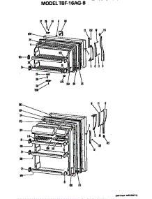 Doors parts for Ge Refrigerator TBF16AGB from AppliancePartsPros.com
