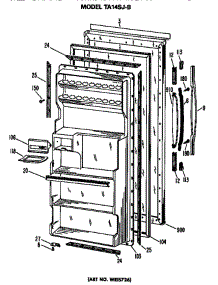 Door parts for Ge Refrigerator TA14SJB from AppliancePartsPros.com
