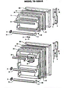 Doors parts for Ge Refrigerator TB13SKBR from AppliancePartsPros.com