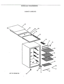 02 - Cabinet & Shelves parts for Ge Refrigerator TAX4ANXBWN from AppliancePartsPros.com