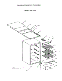 02 - Cabinet & Shelf Parts parts for Ge Refrigerator TAX4DNTWH from AppliancePartsPros.com