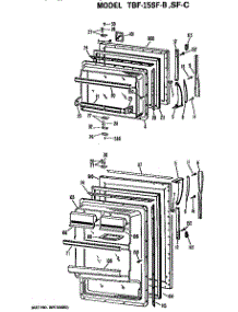 Doors parts for Ge Refrigerator TBF15SFB from AppliancePartsPros.com