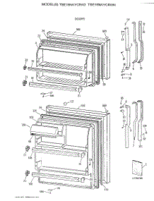 02 - Doors parts for Ge Refrigerator TBE18NAYCRAD from AppliancePartsPros.com