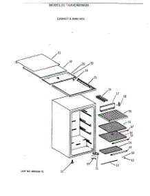 02 - Cabinet & Shelves parts for Ge Refrigerator TAX4DNXBWH from AppliancePartsPros.com