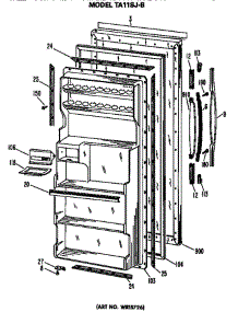 Door parts for Ge Refrigerator TA11SJB from AppliancePartsPros.com