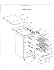 02 - Cabinet & Shelves parts for Ge Refrigerator TAX4SNXWH from AppliancePartsPros.com