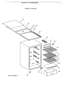 02 - Cabinet & Shelves parts for Ge Refrigerator TAX4SNXBWH from AppliancePartsPros.com