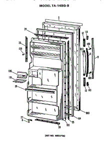 Door parts for Ge Refrigerator TA14SGB from AppliancePartsPros.com