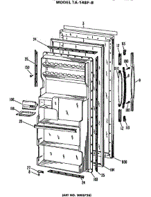 Door parts for Ge Refrigerator TA14SFBLAD from AppliancePartsPros.com