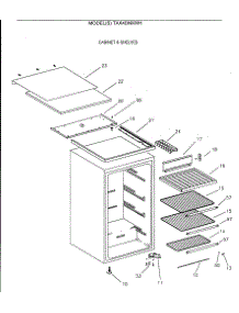 02 - Cabinet & Shelves parts for Ge Refrigerator TAX4DNXWH from AppliancePartsPros.com