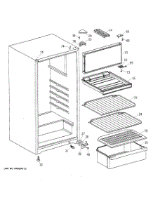 02 - Cabinet parts for Ge Refrigerator TAX10SNXARAD from AppliancePartsPros.com