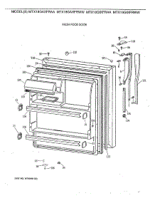 02 - Fresh Food Door parts for Ge Refrigerator MTX18GAXFRAA from AppliancePartsPros.com