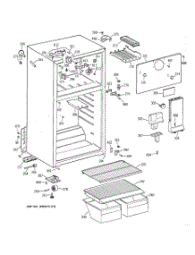 02 - Cabinet parts for Ge Refrigerator CTT14CYXPRWH from AppliancePartsPros.com