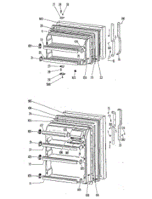 Doors parts for Ge Refrigerator TBF14SKB from AppliancePartsPros.com