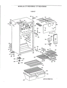 02 - Cabinet parts for Ge Refrigerator CTT18EAYBRWH from AppliancePartsPros.com