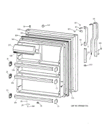 02 - Fresh Food Door parts for Ge Refrigerator MTX21DIBBRWW from AppliancePartsPros.com