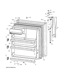 02 - Fresh Food Door parts for Ge Refrigerator MTK21GAXKRAA from AppliancePartsPros.com
