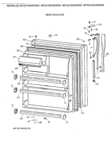 02 - Fresh Food Door parts for Ge Refrigerator MTX21EAXERWH from AppliancePartsPros.com
