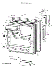 02 - Fresh Food Door parts for Ge Refrigerator MTX18GISGRWH from AppliancePartsPros.com