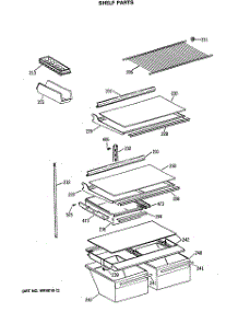 04 - Shelf Parts parts for Ge Refrigerator MTX18GASARWH from AppliancePartsPros.com
