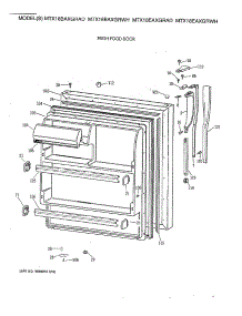 02 - Fresh Food Door parts for Ge Refrigerator MTX18EAXGRWH from AppliancePartsPros.com