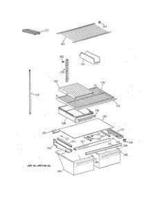 04 - Shelf Parts parts for Ge Refrigerator MTX21EAXJRWH from AppliancePartsPros.com
