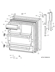 02 - Fresh Food Door parts for Ge Refrigerator MTX18GIBARWW from AppliancePartsPros.com