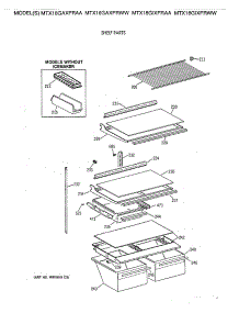 04 - Shelf Parts parts for Ge Refrigerator MTX18GAXFRWW from AppliancePartsPros.com