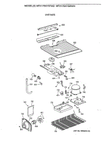 03 - Unit Parts parts for Ge Refrigerator MTX17BAYBRAD from AppliancePartsPros.com