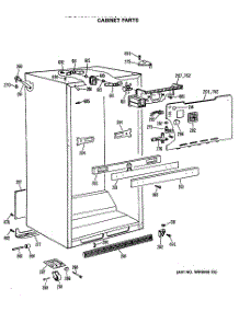 03 - Cabinet Parts parts for Ge Refrigerator TBC19JASMRWH from AppliancePartsPros.com